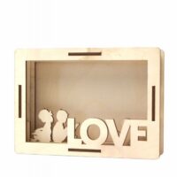 3D рамка для фото „Love“ 1, фанера, 18*13см