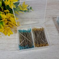 Шпильки кравецькі 0,5*45мм з скляною кулькою 200шт для білизни та тонких тканин К4С3-2002