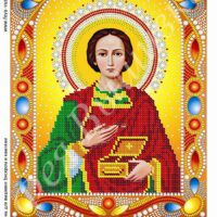 Фея Вышивки БК-8 Св. Пантелеймон, схема под бисер со стразами