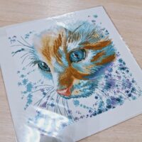 БлагоДар 14-903 Взгляд кошки, схема под нитки 33*33см