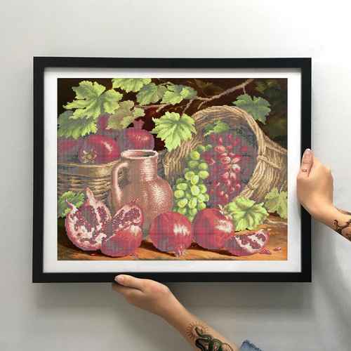 Золотая подкова ЗПН-035 Гранаты, схема под бисер