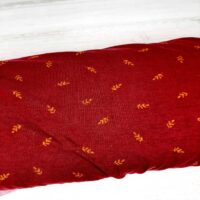Ткань хлопок Турция 1,0м желтые листики на красном