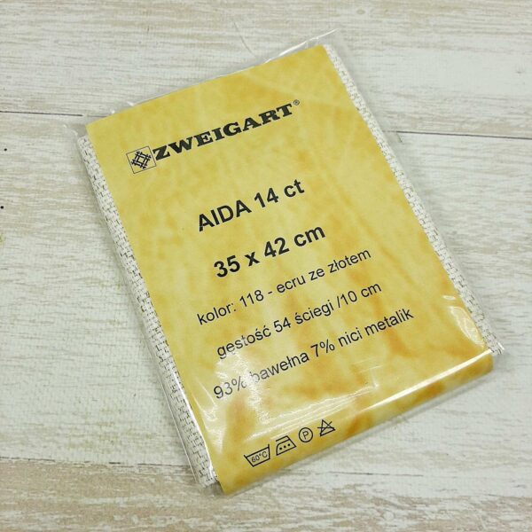 Канва ZWEIGART Aida №14 35x42см 0118 льон