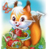 ДАНА-165 Белочка с грибами, схема под бисер