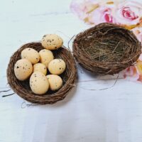 Пасхальне гніздо 7,5см коричневе L00551