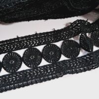 Мереживо макраме 7,0см "Кола" чорне KMS-2