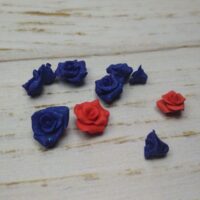 Цветочки из полимерной глины 1-2смм (ручная работа)