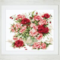 Luca-S BL22888 Пионы, набор для вышивания нитками