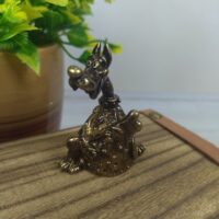 Колокольчик из бронзы Дог с костью №K0063