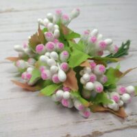 Добавка Тычинка 11см 10791-1-2-1 белая с розовым