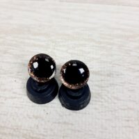 Очі круглі блискучий кант 30мм коричневі, 1пара ГВ0030б89