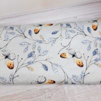 Ткань хлопок Турция 1,5м бабочки на голубом