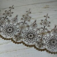 Кружево сетка 18см коричневое 1133