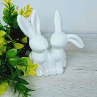 Декоративна фігурка Кролики 11.5см білий 739-130