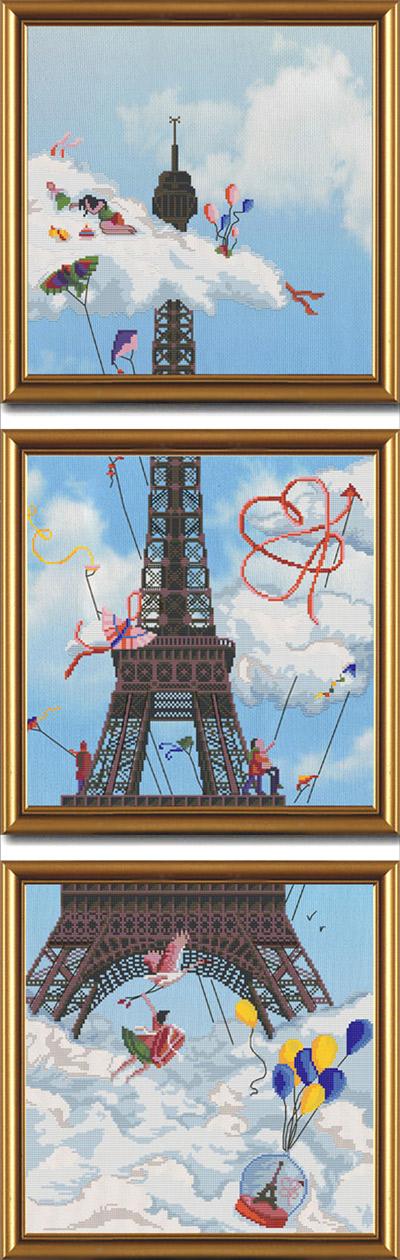 Новая Слобода ННК-1235 Облака любви, набор для вышивания в смешанной технике