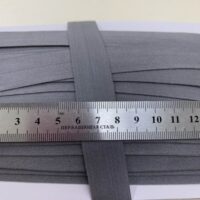 Коса бейка пополамка 20мм №40428 графіт матова