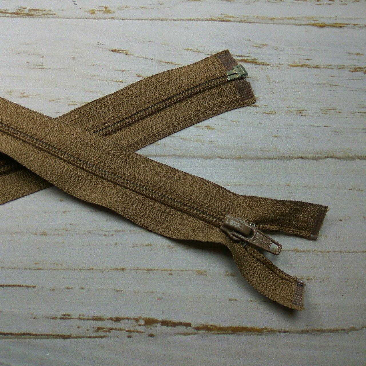 Молния разъемная, витая, Т5, 65см, нейлон, 3862 молочный шоколад