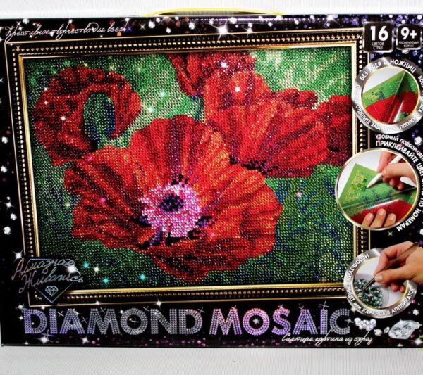 Diamond Mosaic Алмазний живопис Маки DM-02-04