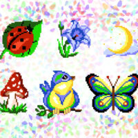 Флізелін водорозчинний К222 Літній ліс 20*30см