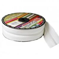 Косая бейка х/б 40мм белая (рулочка) 23694