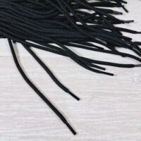 Шнурки для взуття 120см круглі чорні 4мм пара К7521