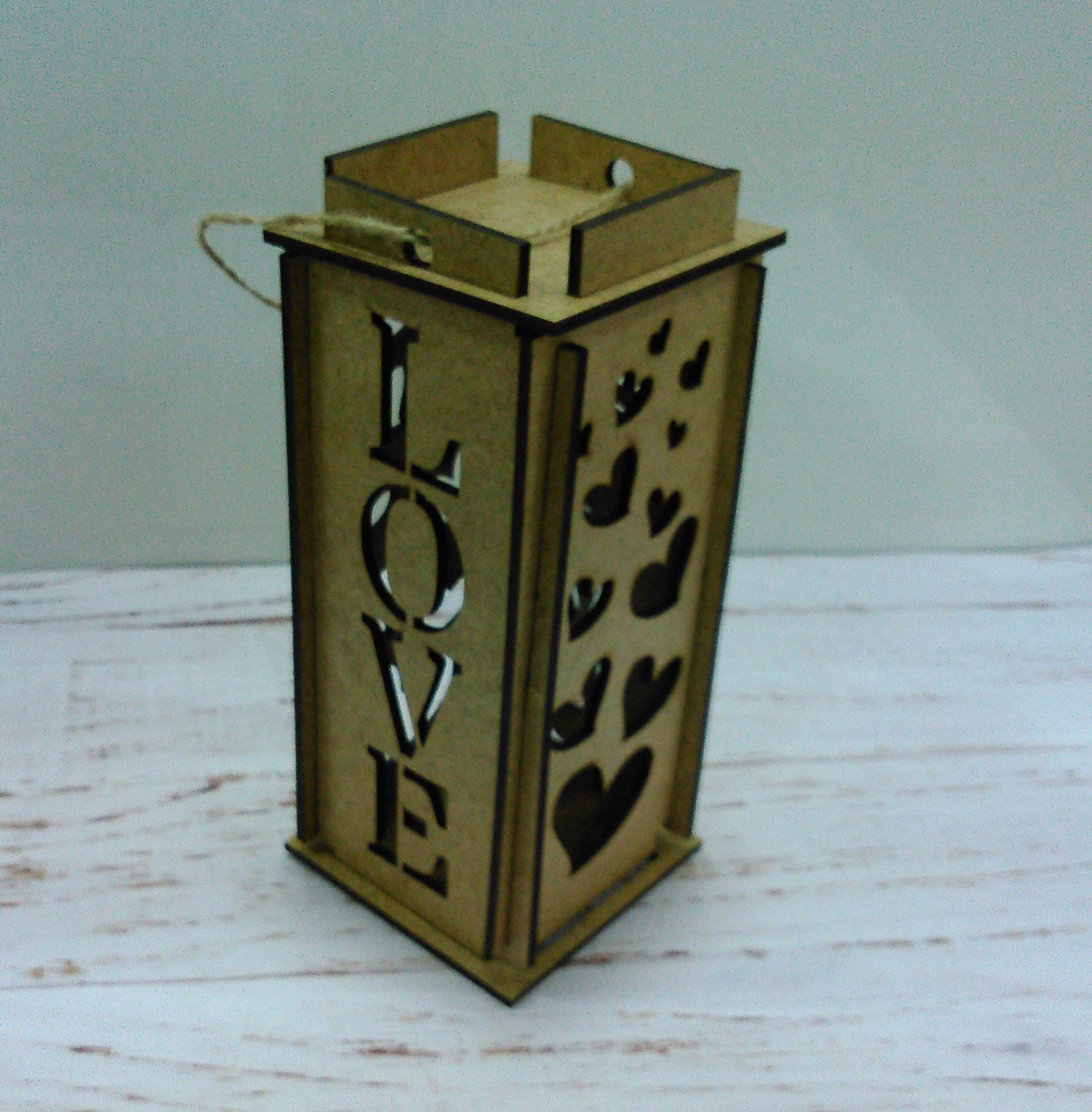 ПА-ДД-024 Светильник LOVE 8*8*18,6см ДВП