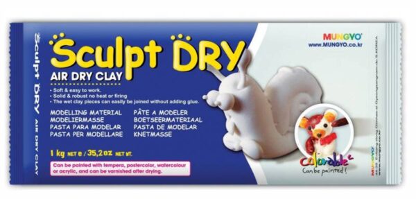 Масса для моделирования белая самозастывающая 500г ''Sculpt Dry'' MUNGYO