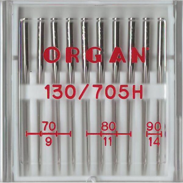 Голки машинні побутові UNIVERSAL №MIX,OR,(130/705H,130/705Н):70/10-90/14 10шт ORGAN (Японія) 35561