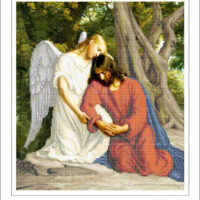 Золотая подкова ЗПО-016 Иисус и ангел, схема под бисер