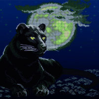 ЮМА 220 Черная рантера, схема под бисер