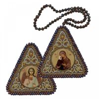ВХ 1205 Набор для вышивания кулона Прав. Анна, мать Пресвятой Богородицы и Ангел Хранитель