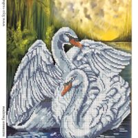 Фея Вышивки В-472 Лебеди, схема под бисер