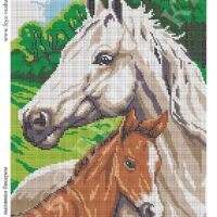 Фея Вышивки ВП-396 Лошадь и жеребец, схема под бисер