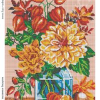Фея Вышивки ВП-397 Букет на столе, схема под бисер