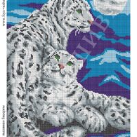 Фея Вышивки ВП-398 Белый ягуар, схема под бисер