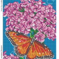 Фея Вышивки ВП-399 Бабочки и цветы, схема под бисер