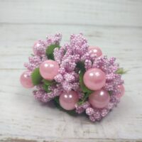 Жемчужинка с тычинками на проволке 2016-1-10-1 розовая