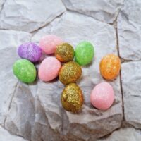 Заготовка із пінопласту Яйце перепилине 2,0см в гліттері 10шт