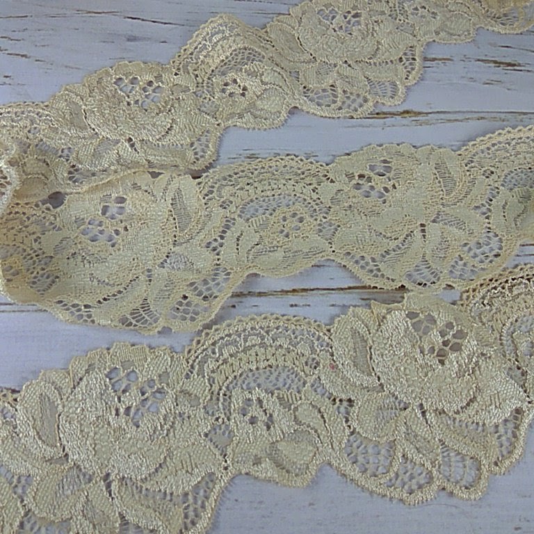Кружево эластичное 6см беж 8970