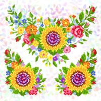 Флізелін водорозчинний К504 Сонячні 25*40см