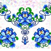 Флізелін водорозчинний К368 Квіткові 20*30см