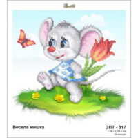 Золотая подкова ЗПТ-017 Веселая мышка, схема под бисер