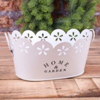 Металическое кашпо "home garden" овальное №3624
