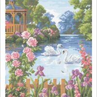 Золотая подкова ЗПП-015 Лебединное озеро, схема под бисер