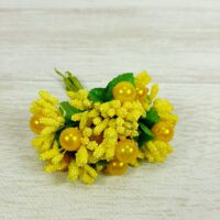 Жемчужинка с тычинками на проволке 2016-1-9-1 желтая