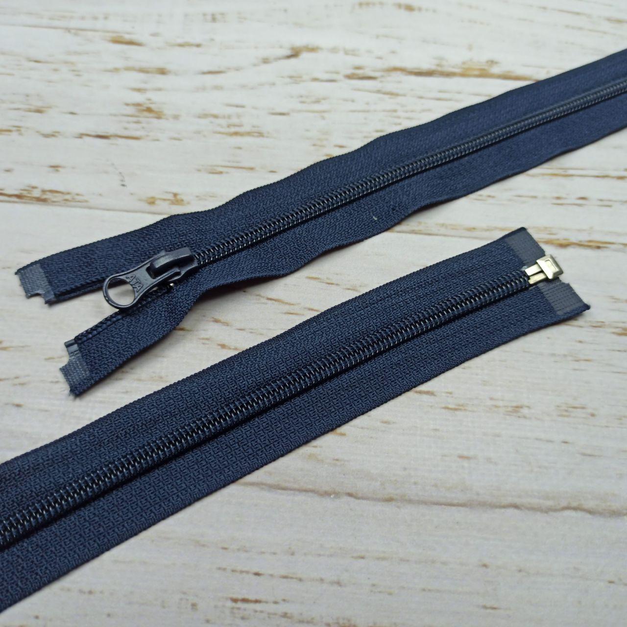 Молния разъемная, витая, Т5, 65см, нейлон, 0823 темно-синий