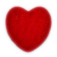 Заготовка із пінопласту Серце 9см оксамит 224606 червоне
