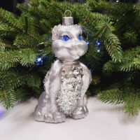 Новорічна фігура ДРАКОН (символ року 2024) СРІБЛО , розмір 13*7см, 612351