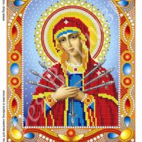 Фея Вышивки БК-4 Б.М. Семистрельная, схема под бисер со стразами