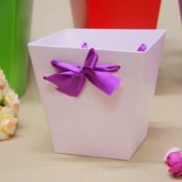 Коробка для цветов трапеция малаяУП 10*15*15см сиреневая пудра